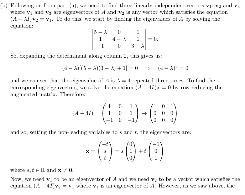 This is a Linear Algebra Question. Both the