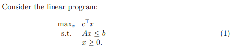 \fSuppose linear program [1} is unbounded. NOW