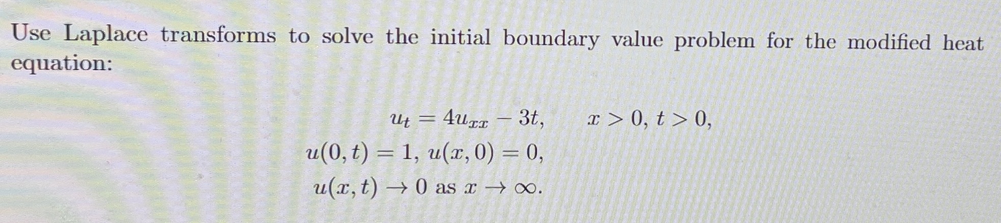 Partial differential equation Use Laplace