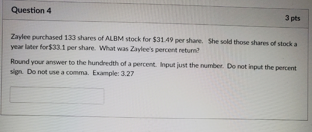 Zaylee purchased 133 shares of ALBM stock for