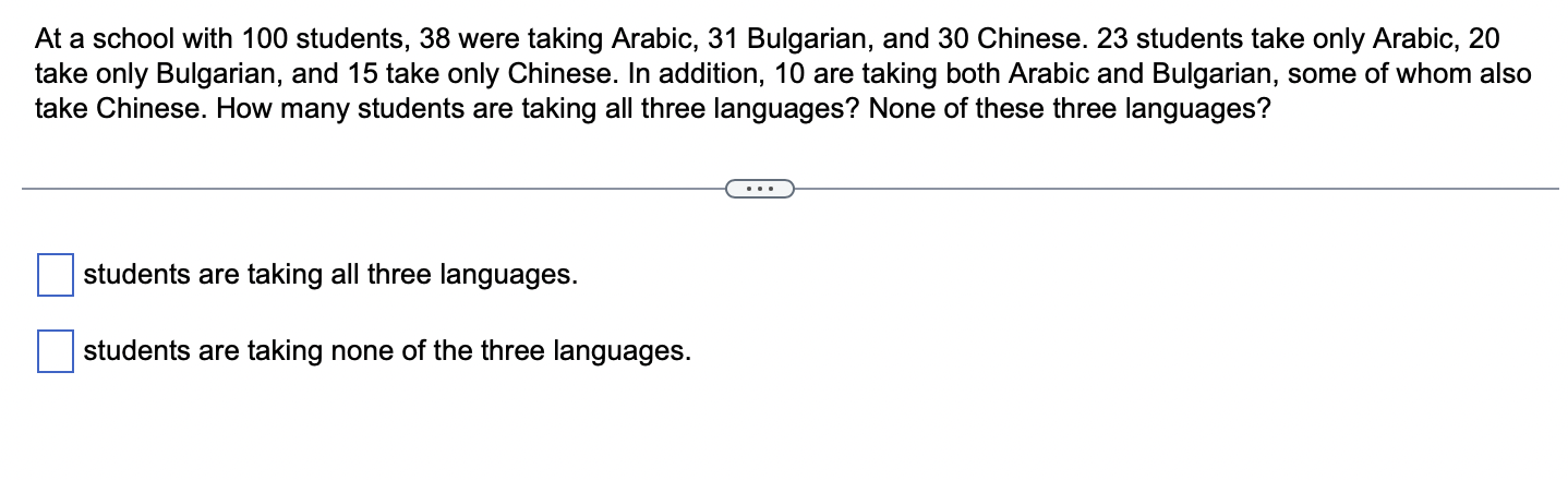 At a school with 100 students, 38 were taking