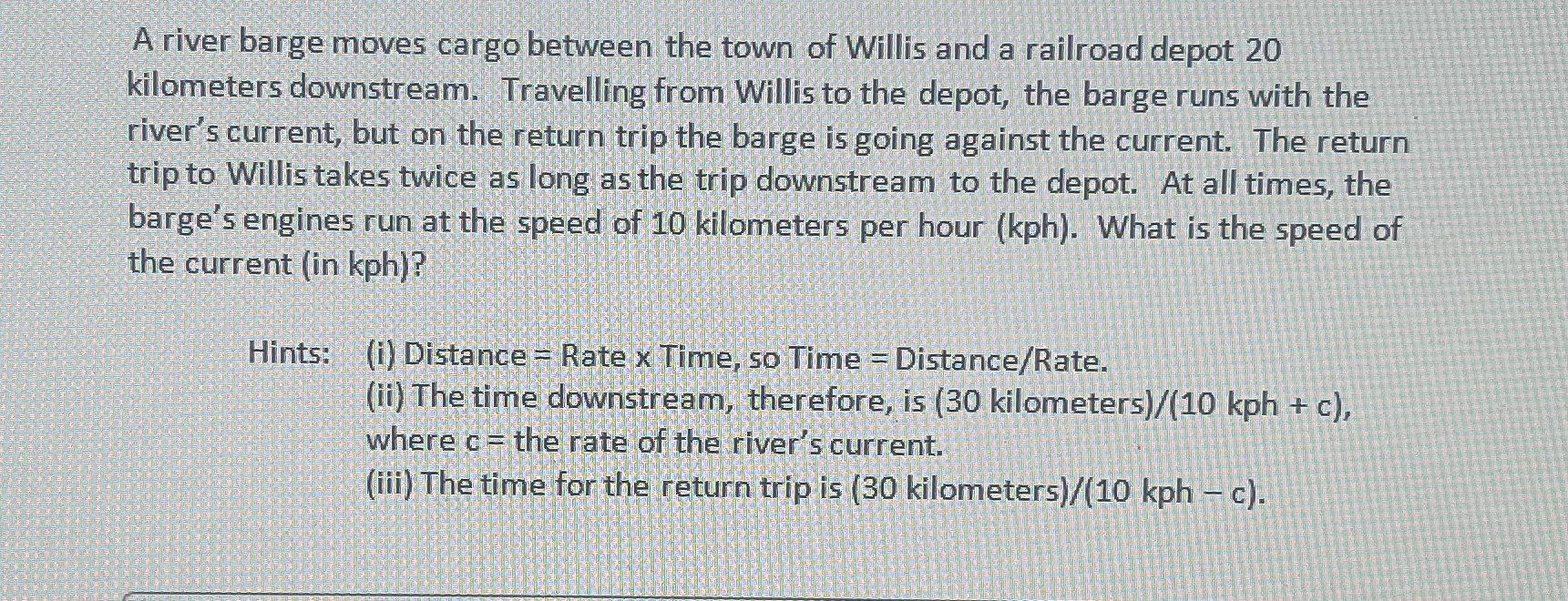 A river barge moves cargo between the town of