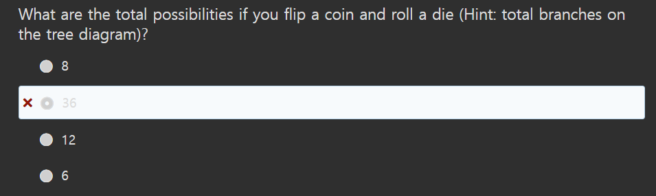 What are the total possibilities if you flip a