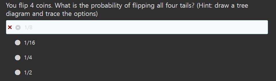 What are the total possibilities if you flip a