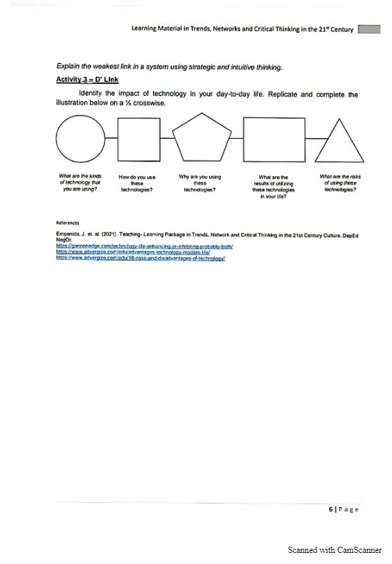 Learning Material in Trends, Networks and
