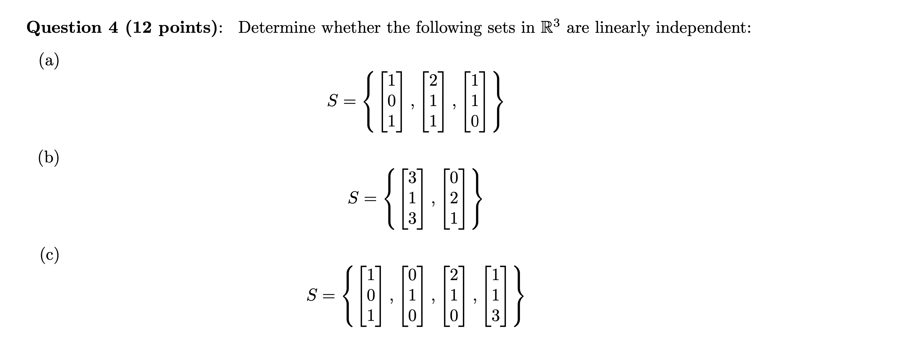 One linear algebra Homework question please help
