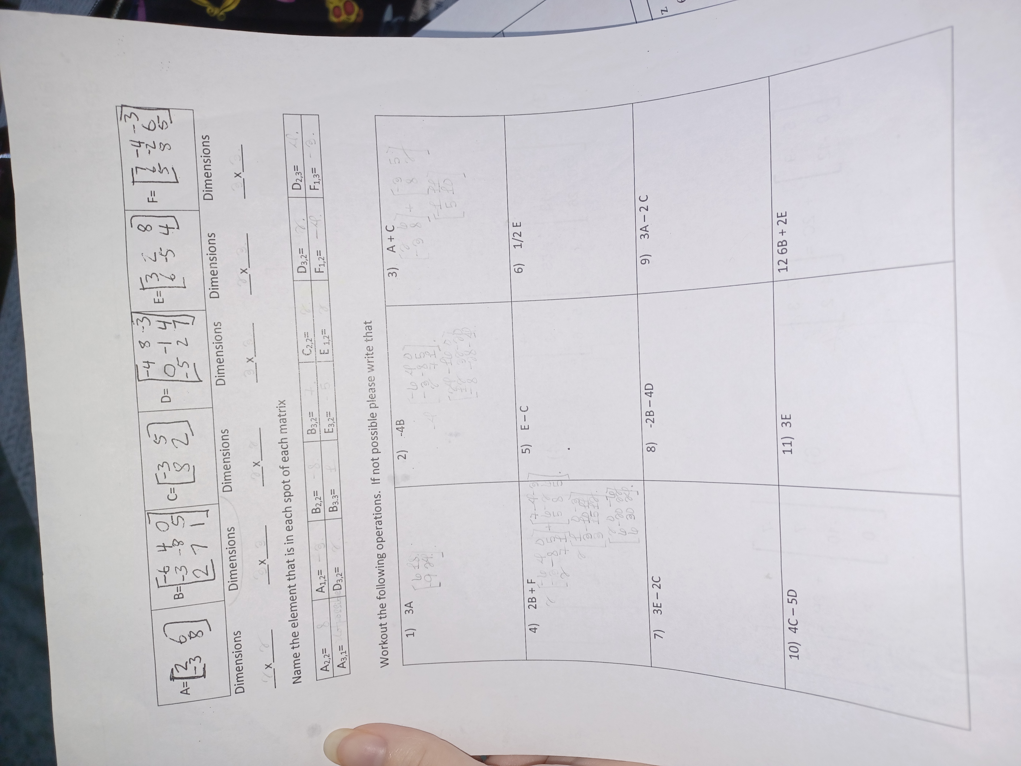 - t 4 01 - 4 -- 3 As B=1-3-8 C= D= - 1 E= / F =