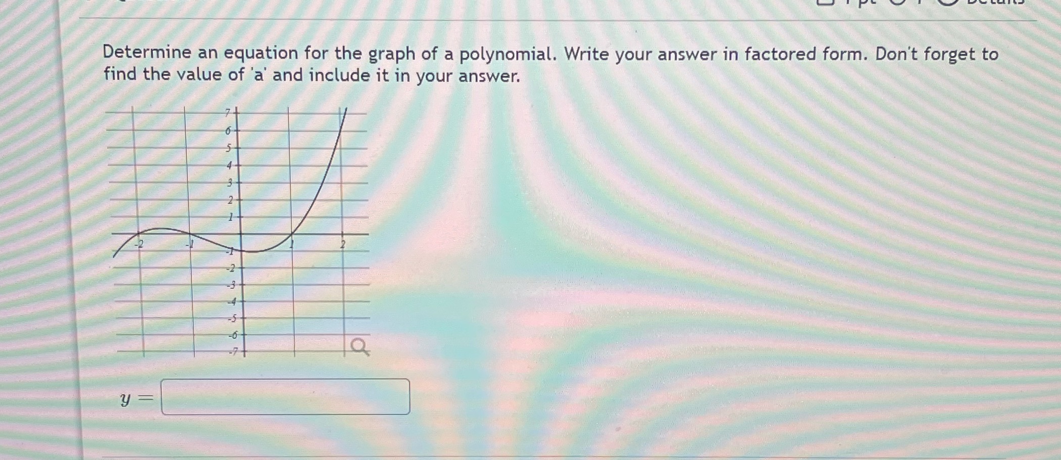 Determine an equation for the graph of a