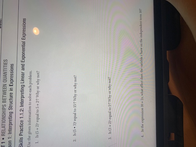 T 1 . RELATIONSHIPS BETWEEN QUANTITIES son 1: