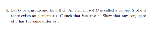 4. Give an example of an infinite group G such