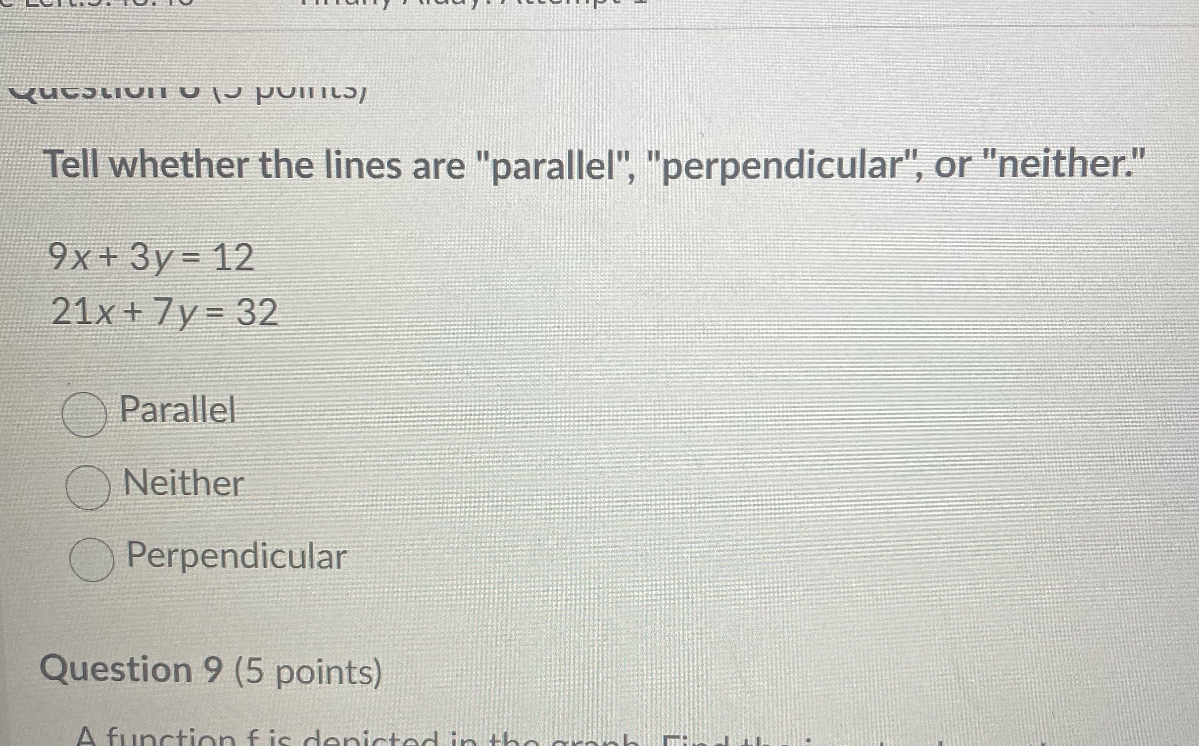 MUGSLIVII V (J PUILILS) Tell whether the lines