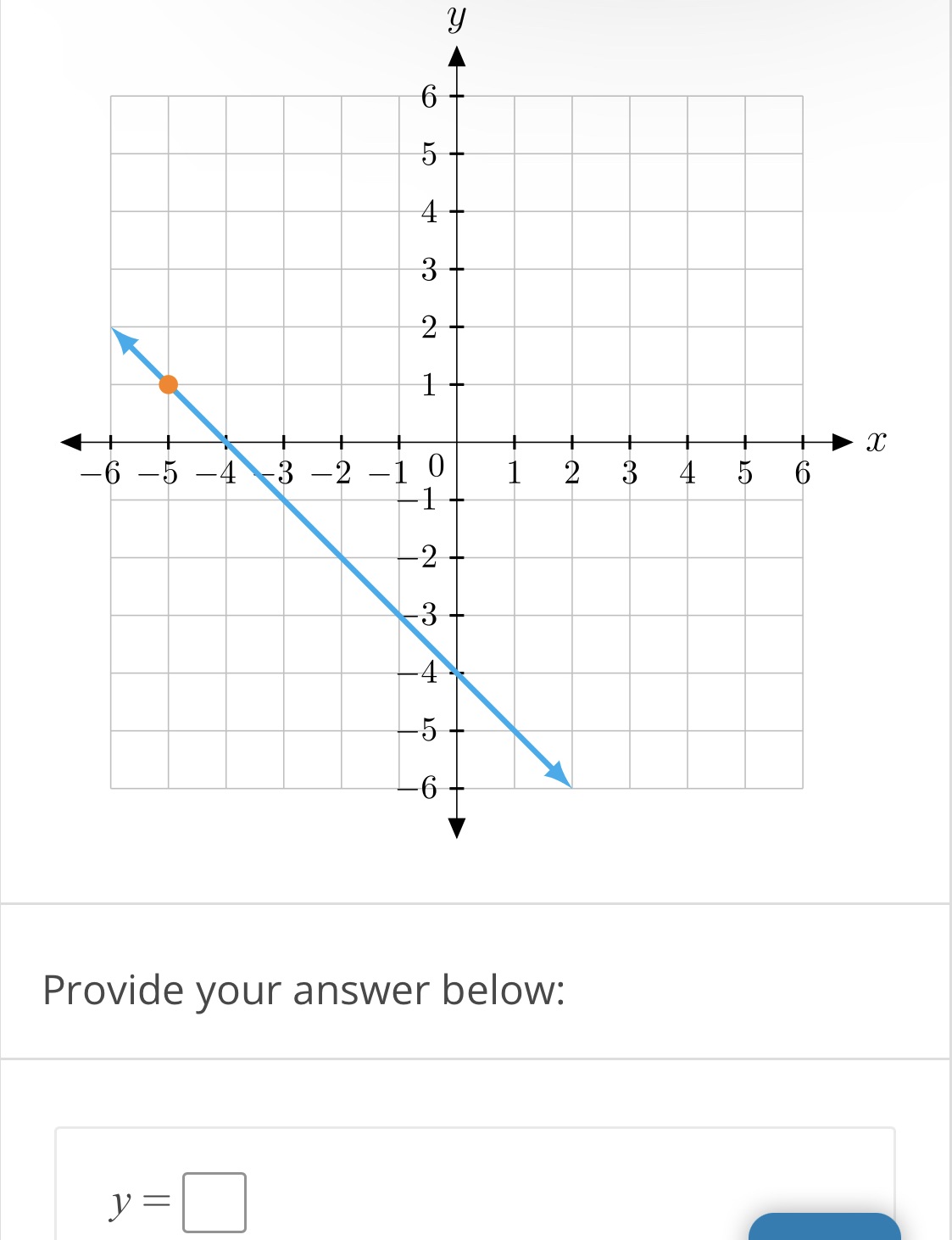-6 -5 -4 3 -2 -1 1 2 3 4 5 6 2+ 5 6 Provide your