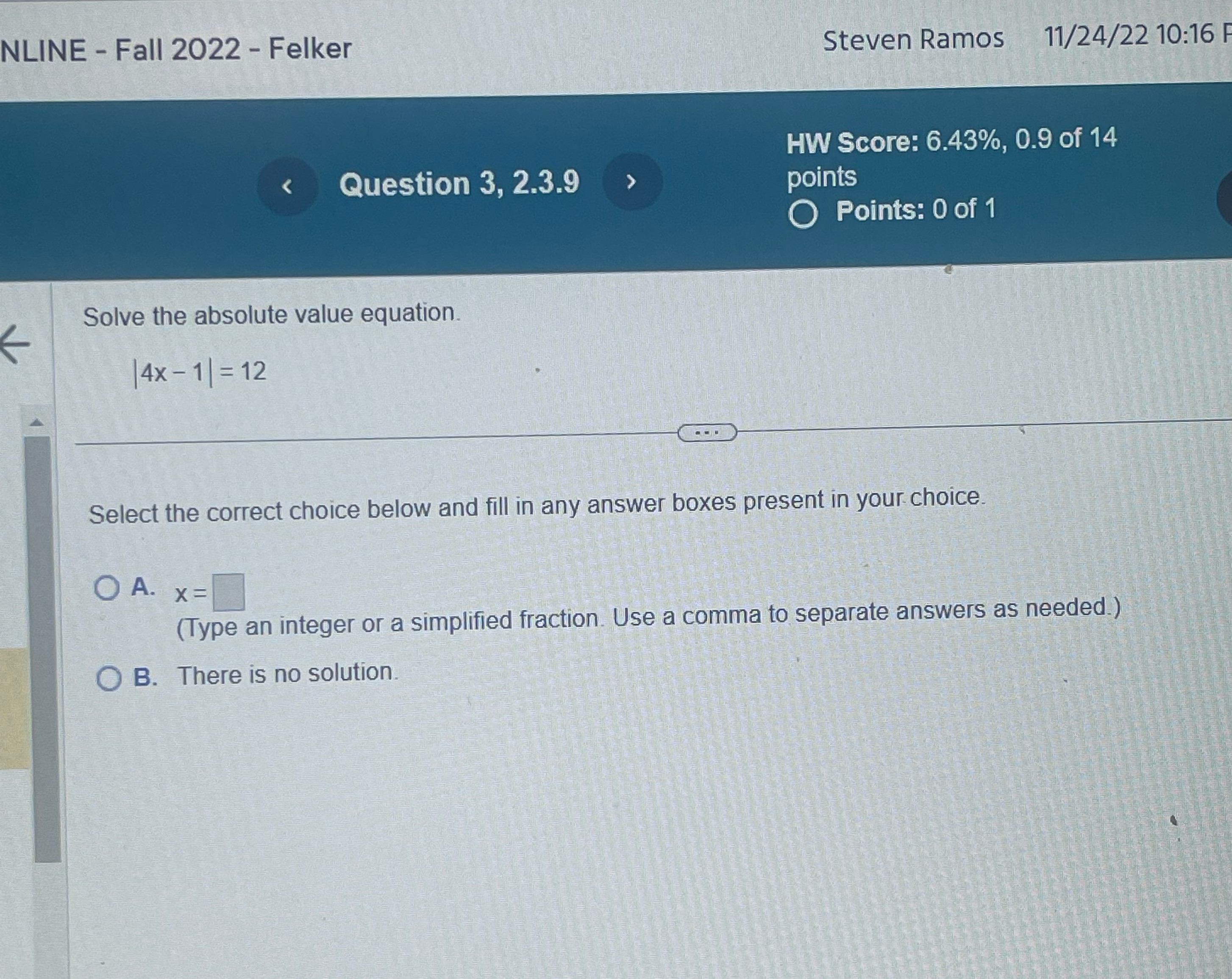 NLINE - Fall 2022 - Felker Steven Ramos 11/24/22