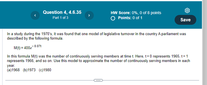 Question 4, 4.6.35 HW Score: 0%, 0 of 8 points <