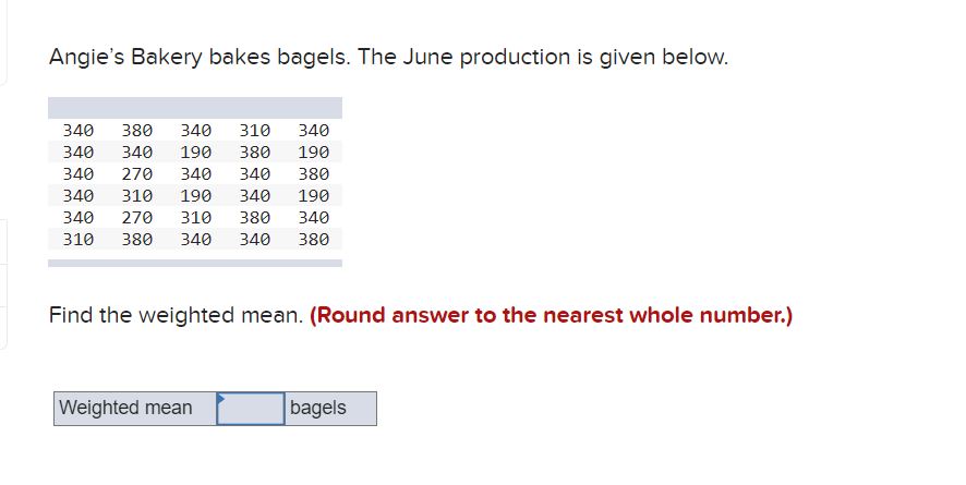 Angie's Bakery bakes bagels. The June