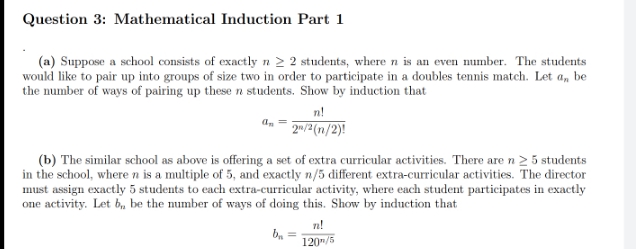 check and ans Question 3: Mathematical Induction