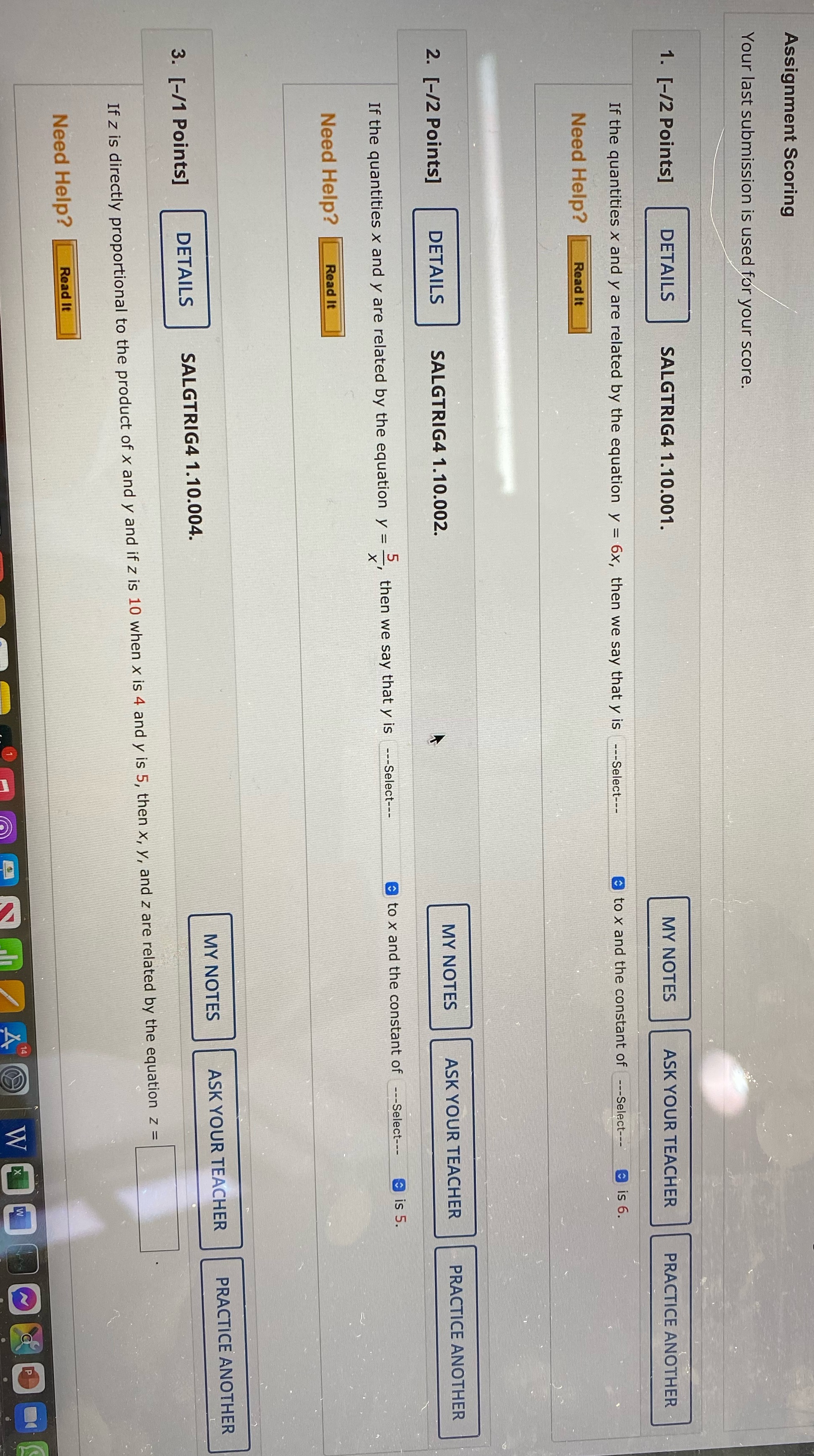 Assignment Scoring Your last submission is used