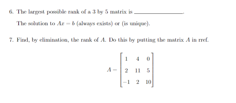 5. Find the complete solution to the following
