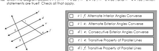 statements are true? Check all that apply. Ocll