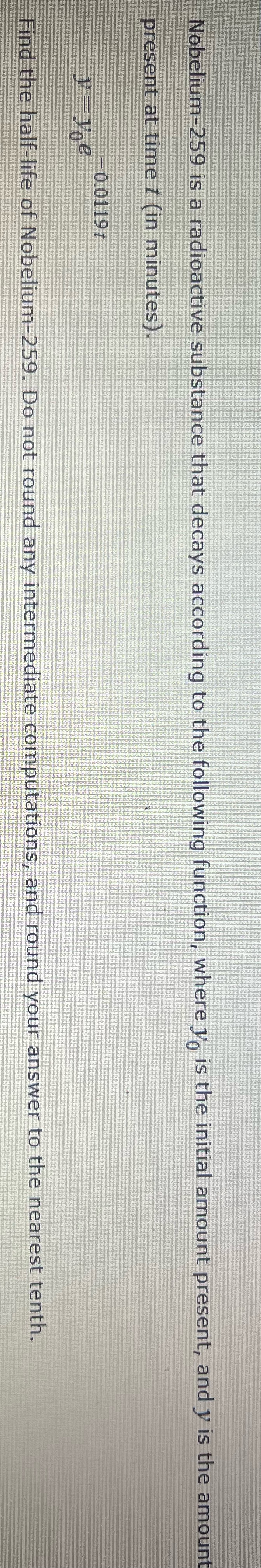 Nobelium-259 is a radioactive substance that