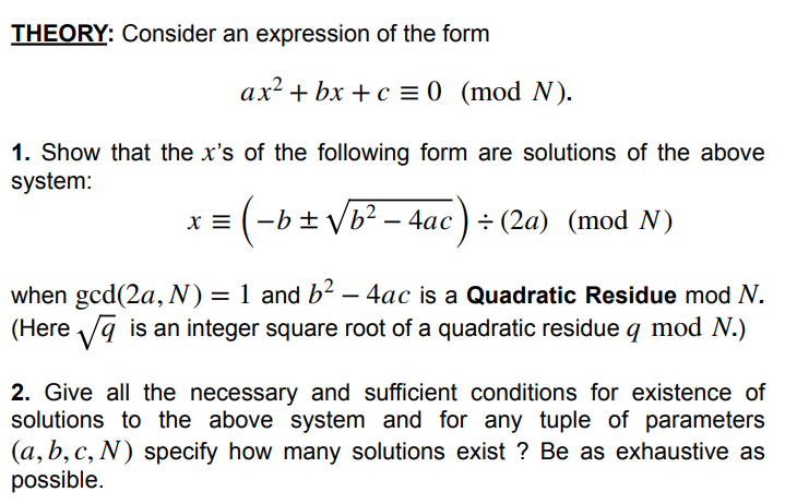 THEORY: Consider an expression of the form