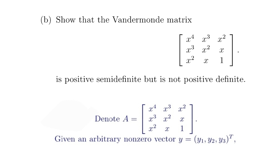 optimization problem (b) Show that the