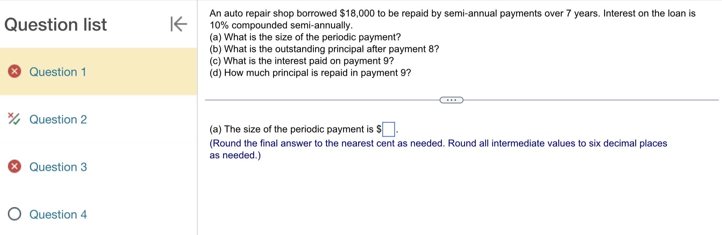 Question list 0 Question 1 "4 Question 2 0