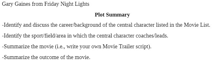 Gary Gaines from Friday Night Lights Plot Summary