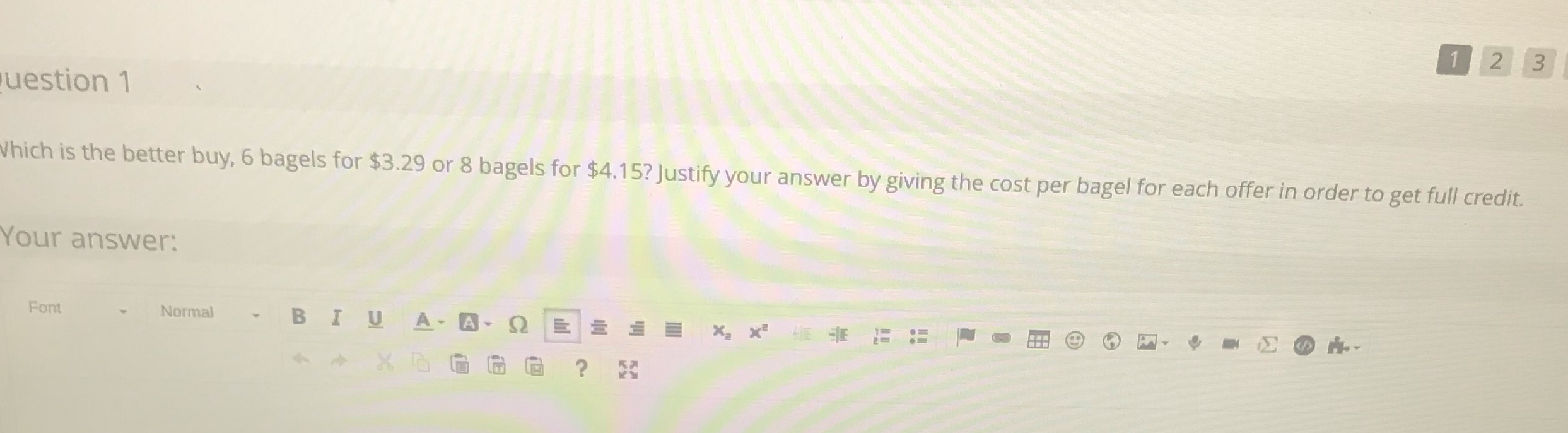 Which is the better buy 1 2 3 uestion 1 Which is