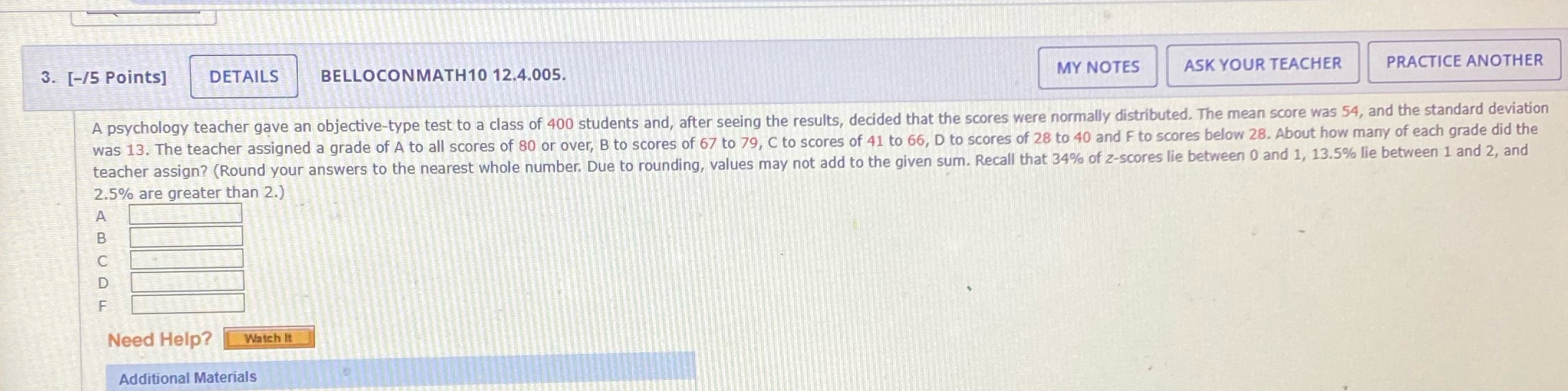 3. [-/5 Points] DETAILS BELLOCONMATH10 12.4.005.