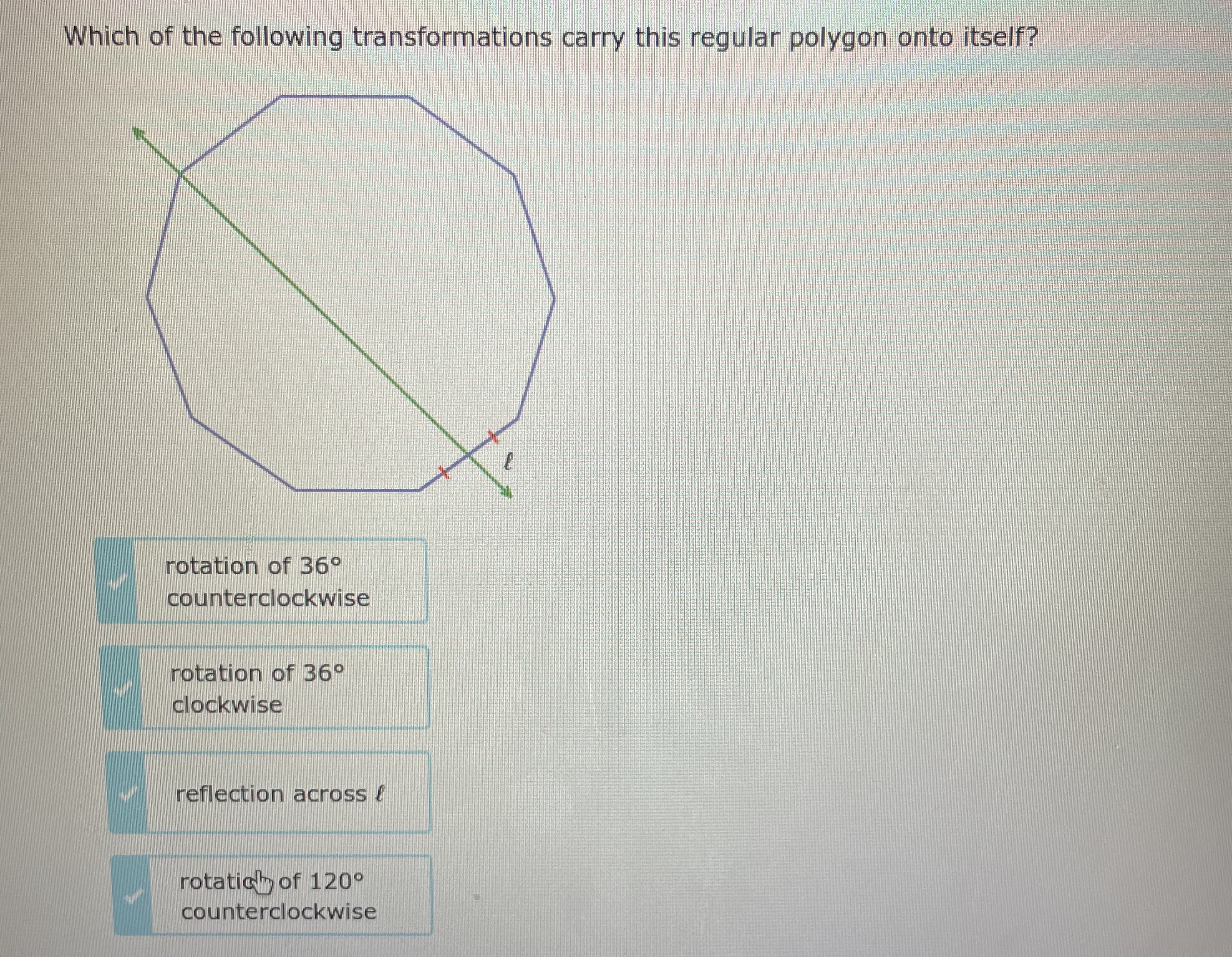 Which of the following transformations carry this