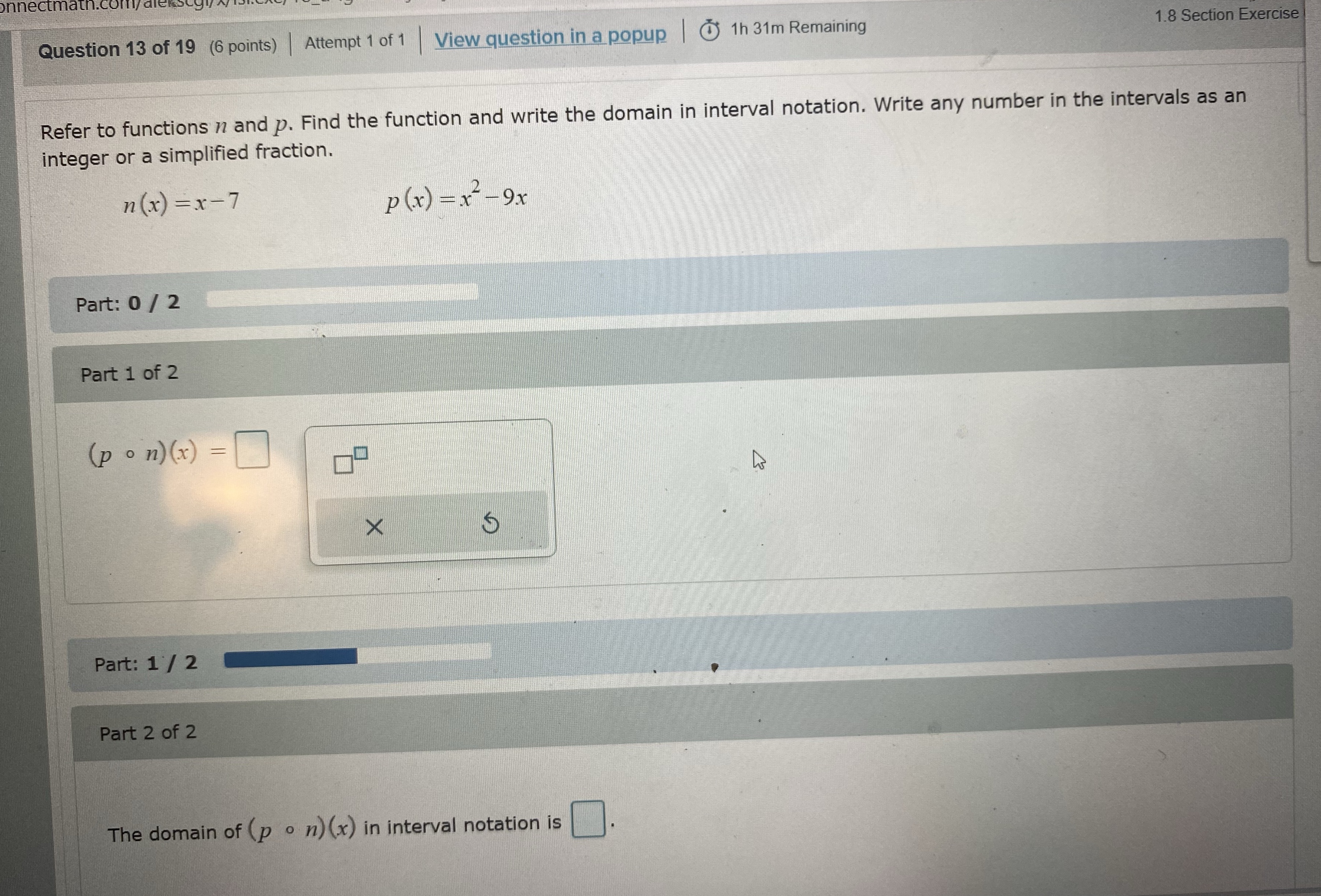 nnectmath.co Question 13 of 19 (6 points) |