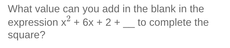 What value can you add in the blank in the