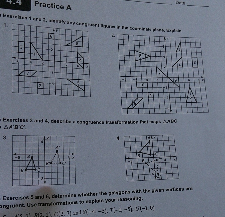 please answer 1 & 3 4 Practice A Date Exercises 1