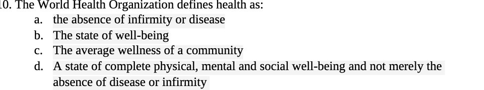 -0. The World Health Organization defines health