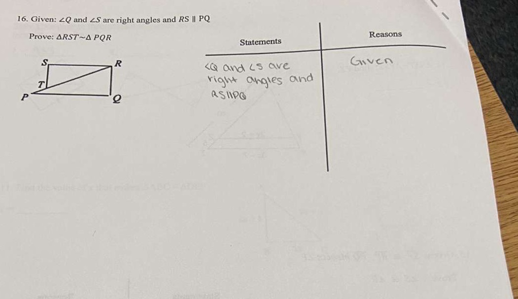 please write all statement and reasoning and