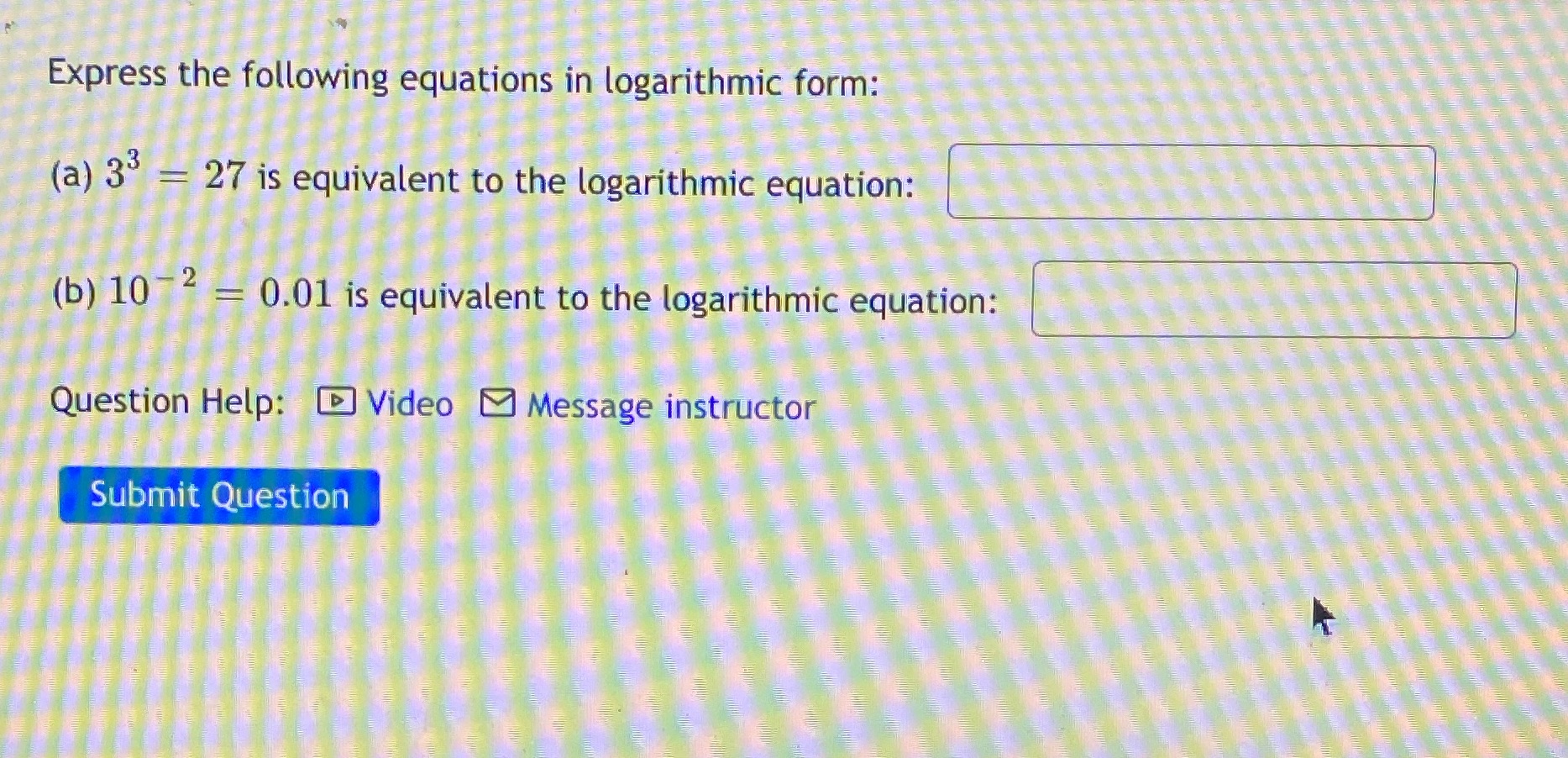 Help Express the following equations in