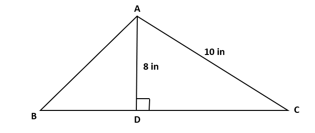 The side length of BC is 14 inches. What is the