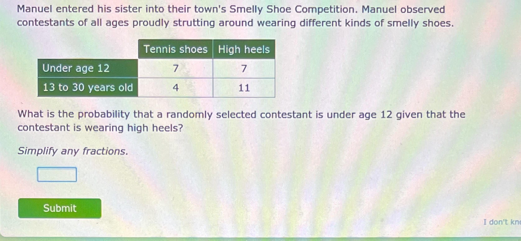 Manuel entered his sister into their town's