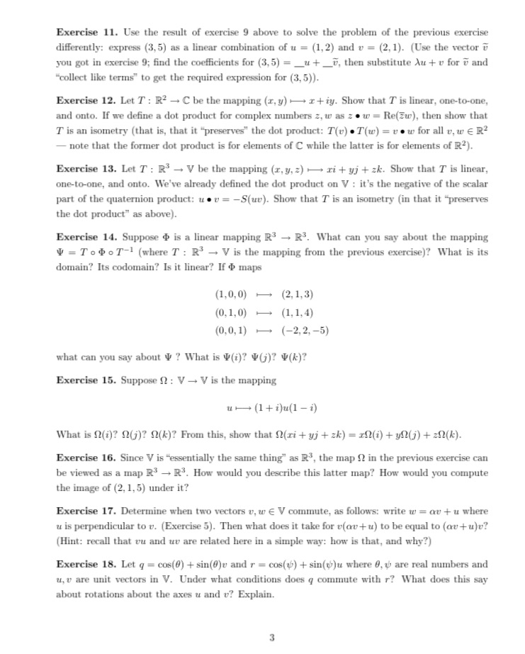 Exo9: let u=(1,2) and v=(2,1). Find a non zero