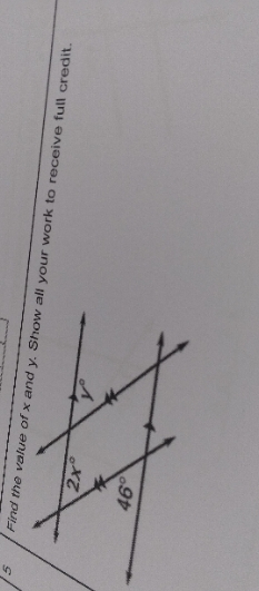 angle theorems Find the value of x and y. Show