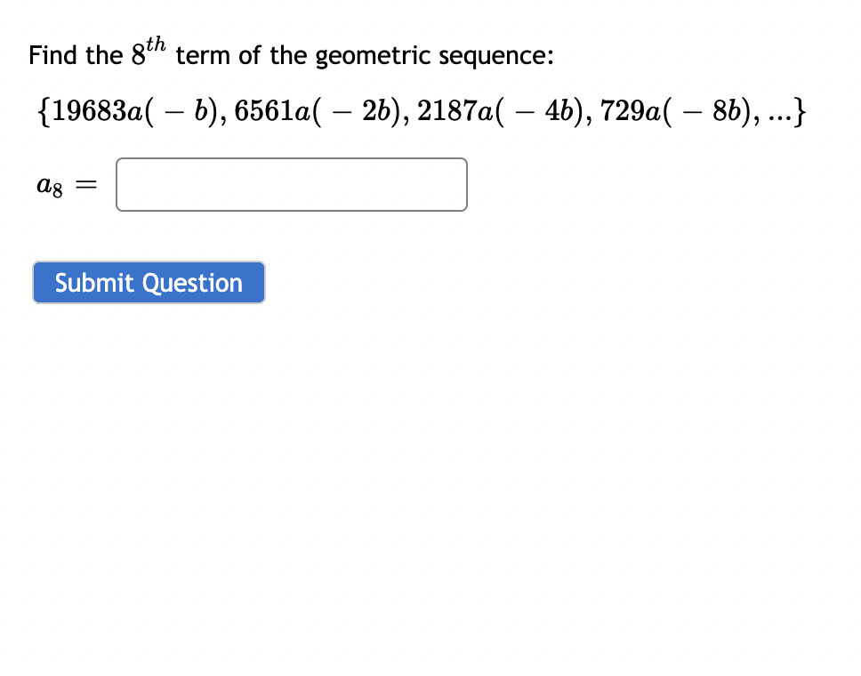 Find the 18th term of the arithmetic sequence: