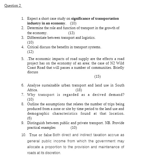 Question 2 1. Expect a short case study on
