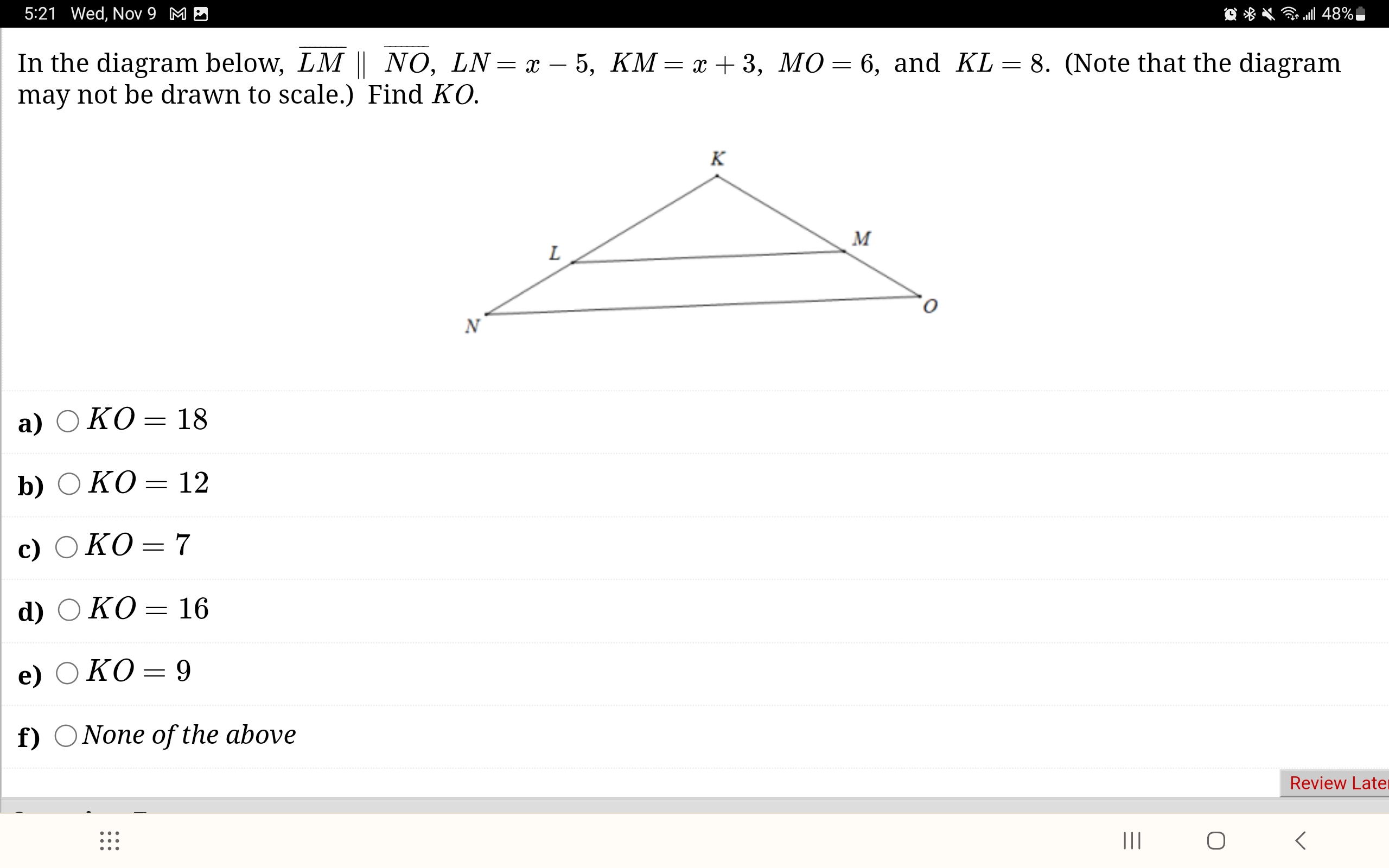 5:21 Wed, Nov 9 ME a Ball 48% In the diagram