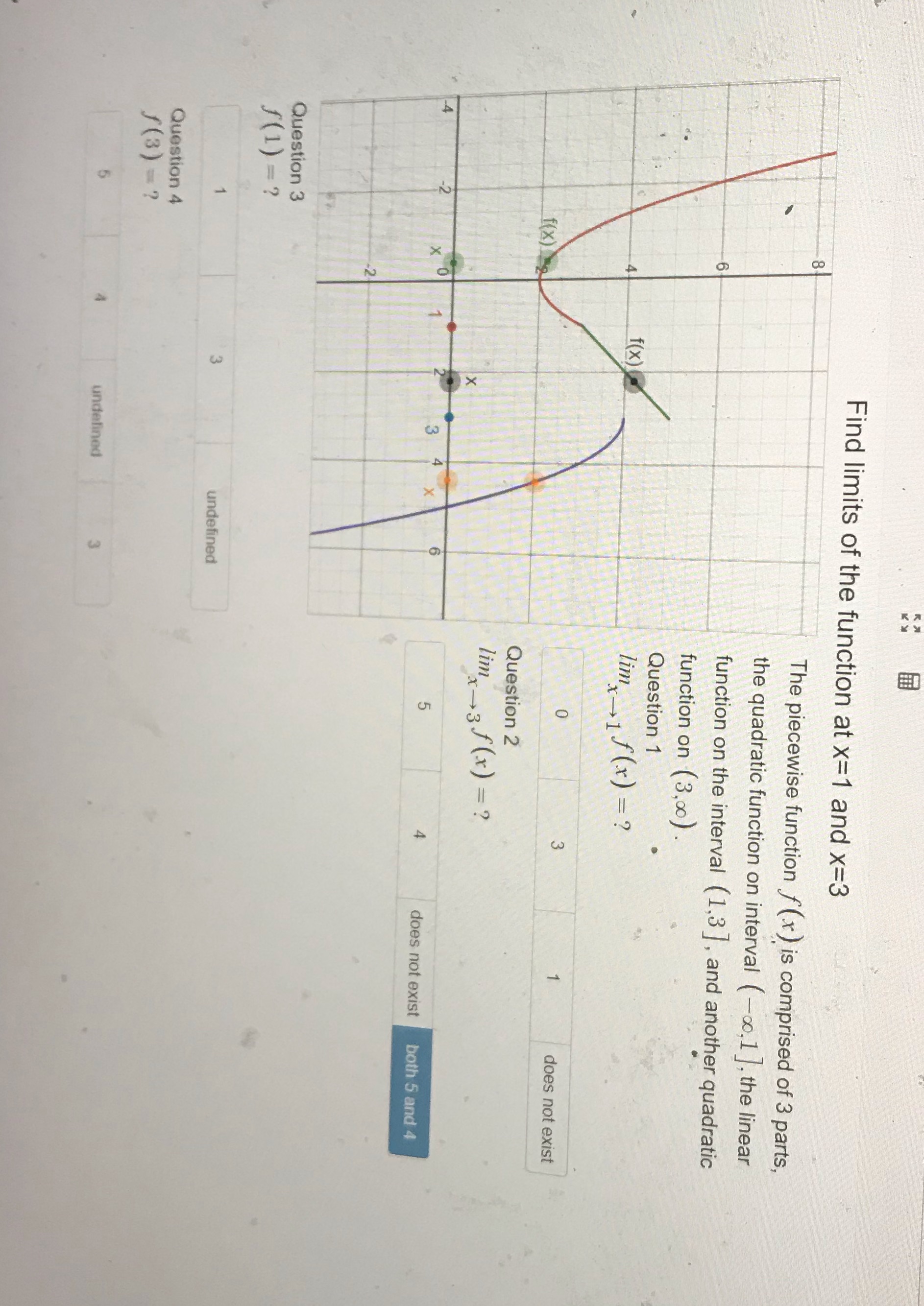 I need help for this one Find limits of the