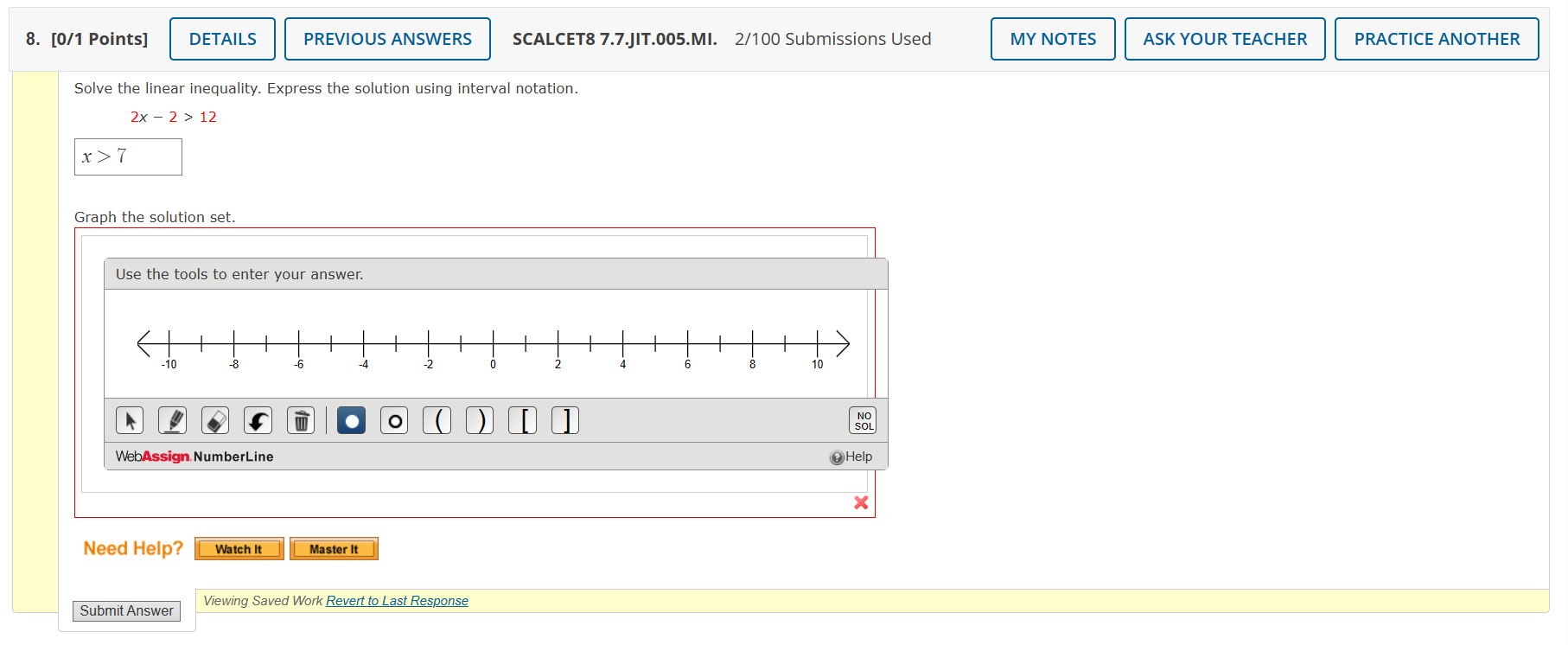 Calculus 2 Please type the Answer 1. [0/1 Points]