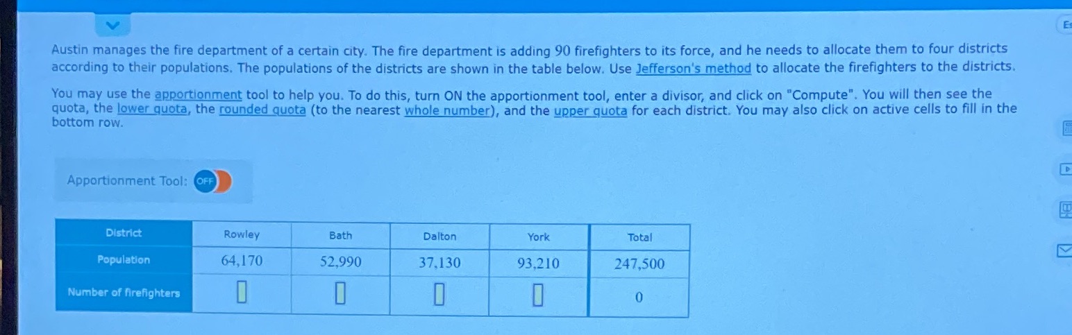 Austin manages the fire department of a certain