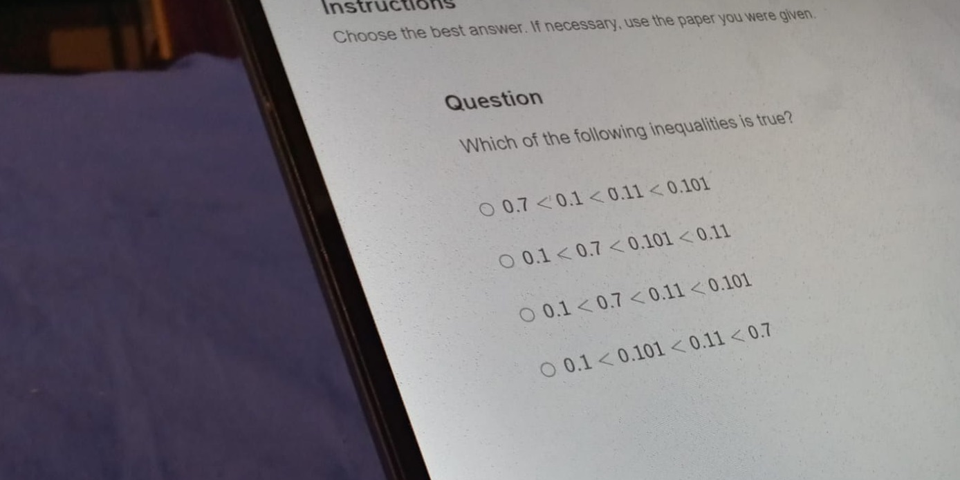 Instructions Choose the best answer. If
