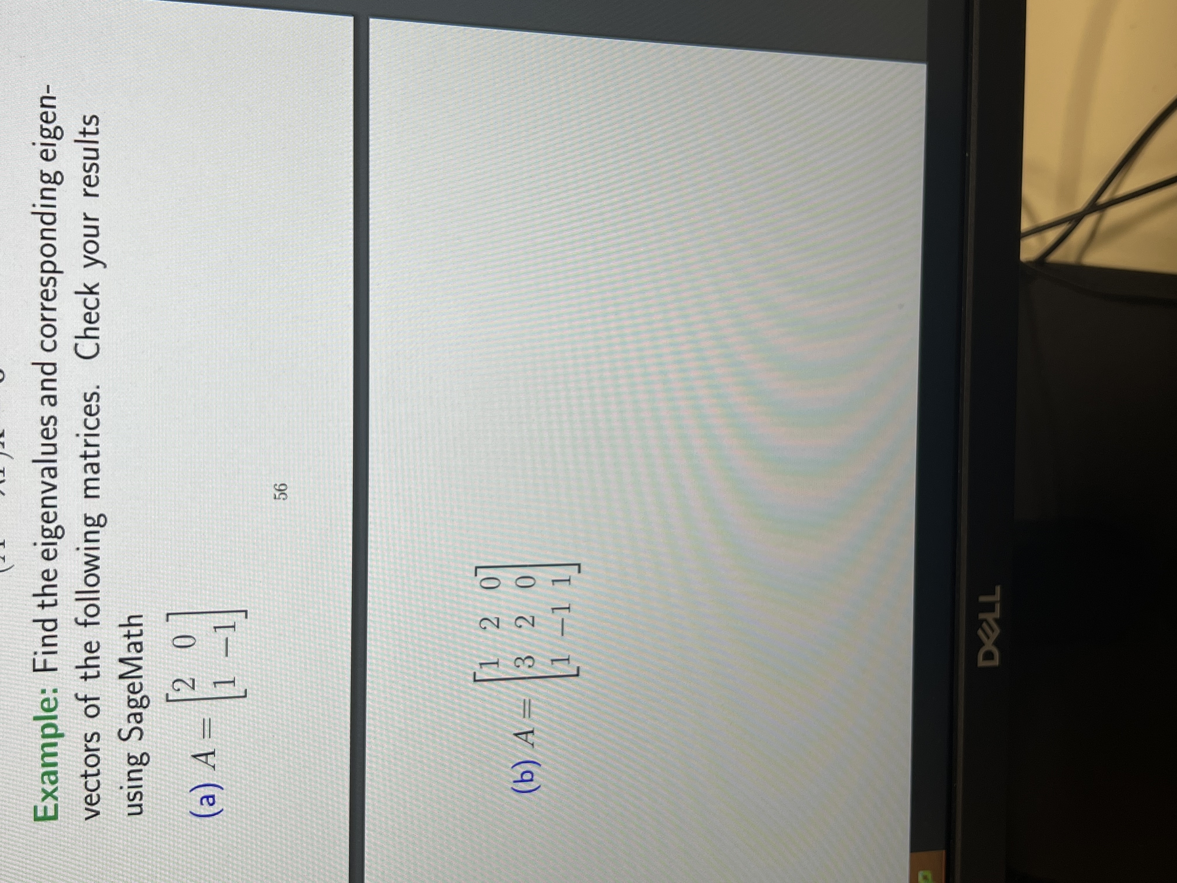 Example: Find the eigenvalues and corresponding