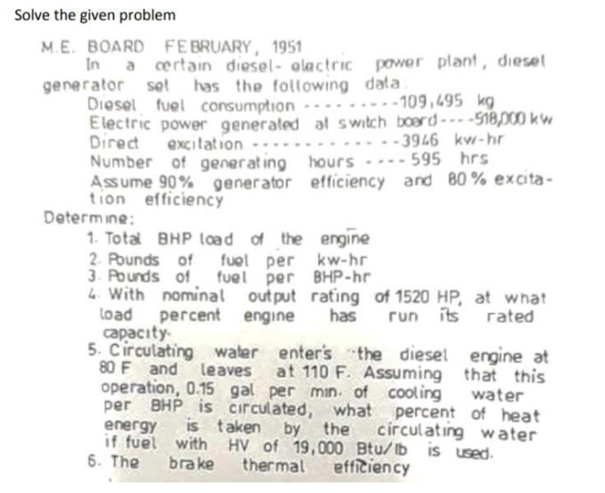 Solve the given problem M.E. BOARD FEBRUARY, 1951